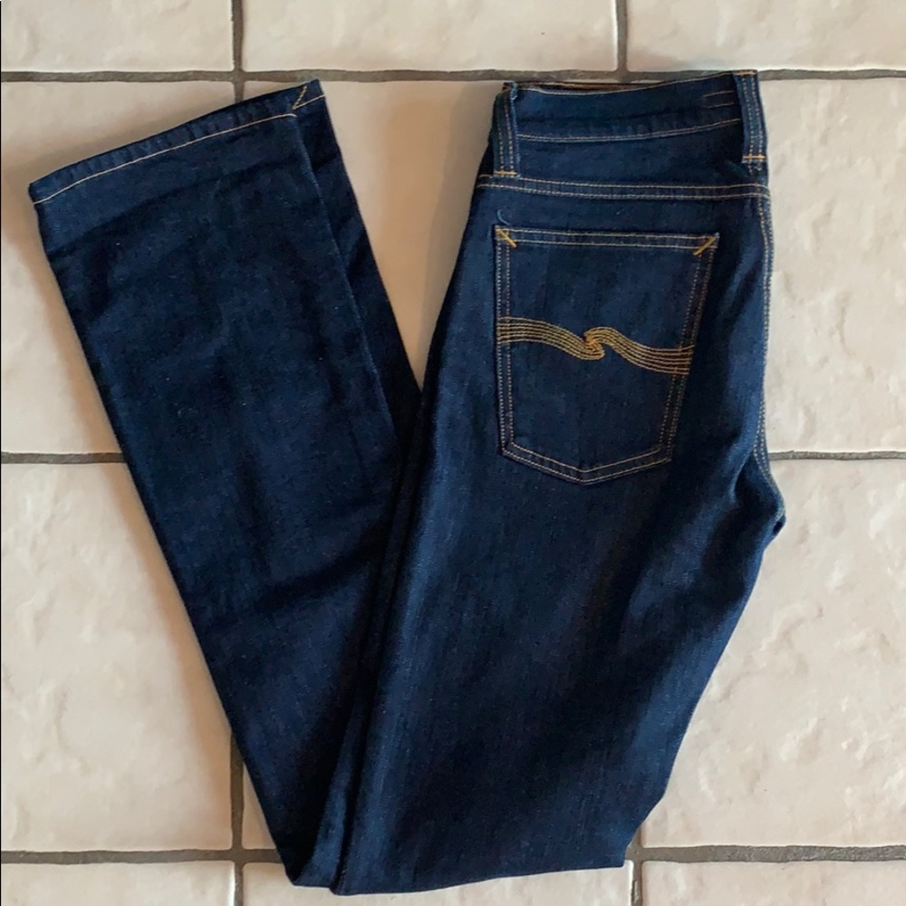 Dark blue straight leg Nudie Jeans size 28